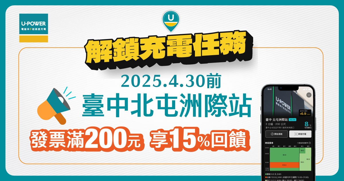 解鎖新站 #臺中北屯洲際站⚡領15% 回饋